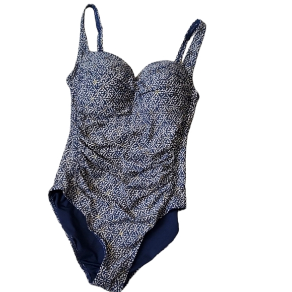 Nip Tuck Other - Niptuck swim blue cream women bathing suit swimsuit size 6